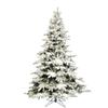 Vickerman 10' x 77'' Flocked Utica Fir Artificial Christmas Tree - Unlit - Snow Covered Faux Tree - Seasonal Indoor Home Decor - Reliable and Durable - Winter Wonderland Tree view 1