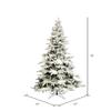 Vickerman 10' x 77'' Flocked Utica Fir Artificial Christmas Tree - Unlit - Snow Covered Faux Tree - Seasonal Indoor Home Decor - Reliable and Durable - Winter Wonderland Tree view 4