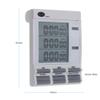 Brannan Digital Triple Kitchen Timer and Clock with Large LED Countdown Timer Numbers, Alarm, and Magnet view 3