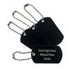 Fun Express Personalized Black Dog Tag Keychains - Apparel Accessories - 12 Pieces view 1