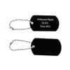 Fun Express Personalized Black Dog Tag Keychains - Apparel Accessories - 12 Pieces view 2