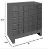 Durham 024-95 30 Drawer Cabinet 11 ASY. Unit, Gray view 2