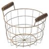 Chidori Industrial Wire Basket Antique Round 7.9 inches (20 cm) 55-71 view 1