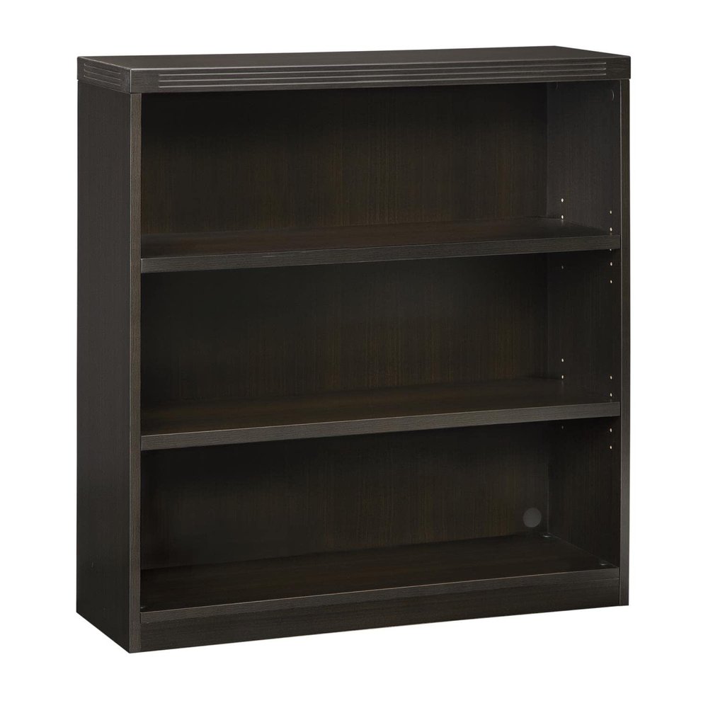 Safco Mayline AB3S36LDC Aberdeen Bookcase, 3 Shelf, Mocha Laminate