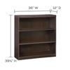 Safco Mayline AB3S36LDC Aberdeen Bookcase, 3 Shelf, Mocha Laminate view 2