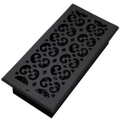 Decor Grates ST614W Scroll Design Wall/Ceiling Register, 6x14, Textured Black