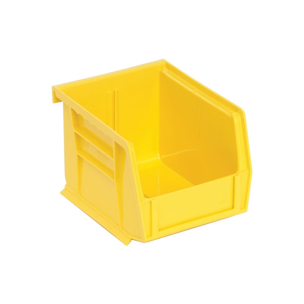 Quantum Storage Systems QUS210YL Ultra Stack & Hang Heavy Duty Part Organizer Yellow Bins 6" L x 5" W x 3" H 24 Pack