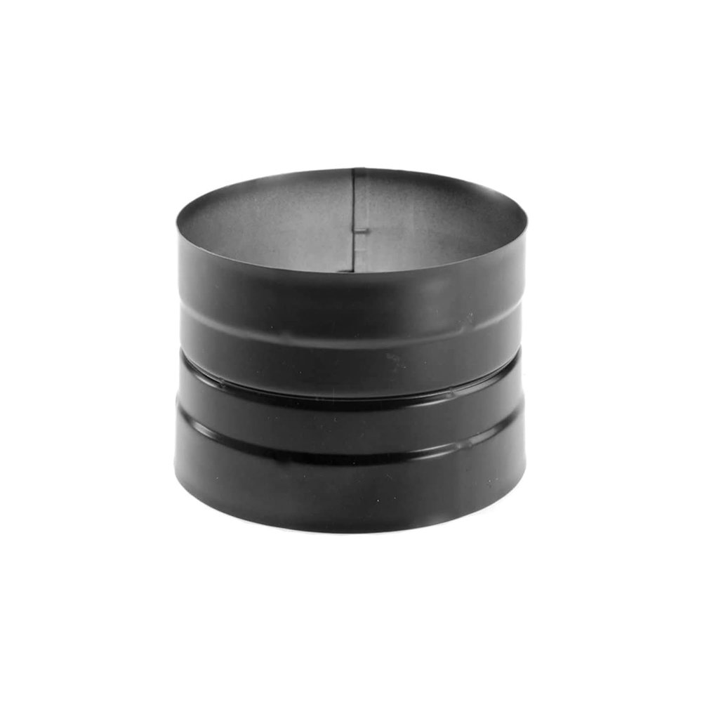 DuraVent DuraBlack 6 Inches Single Wall, Adjustable, and Drip Free Connection Skirted Stove Top Adapter For Appliance Flue Outlets, Black