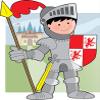 Wallmonkeys Kid Knight Wall Decal Peel and Stick Graphic WM257802 (18 in H x 14 in W) view 2