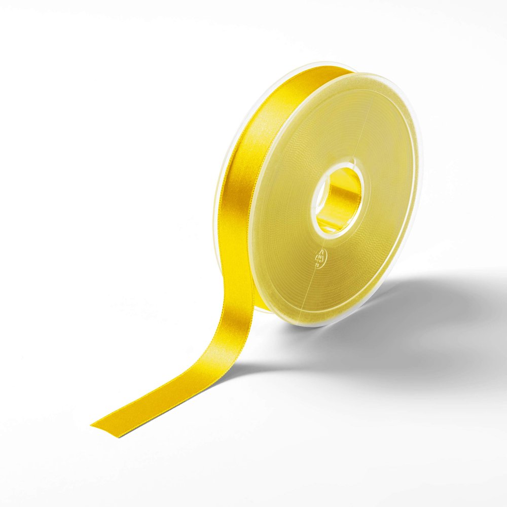 Prym Satin Ribbon 15 mm Lemon, 100% Polyester