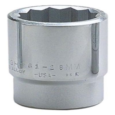 Wright Tool 61-43MM 3/4" Drive 12 Point Standard Metric Socket, 43mm