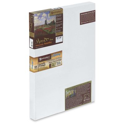 MASTERPIECE 43038 Monet Pro 1.5" Deep Monterey 10.5 oz Cotton Medium Texture Stretched Canvas 14" x 18"