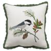 April Cornell 10 by 10-Inch Cushion, Chickadee Embroidery view 1