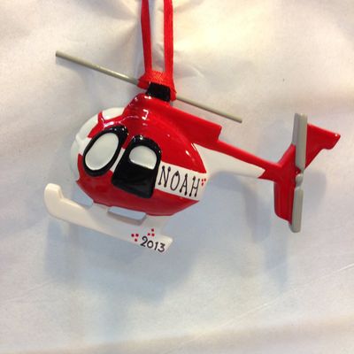 Personalized Helicopter Holiday Gift Expertly Handwritten Ornament