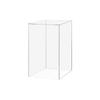 Acrylic Plinth Display Riser Box with One Open Side No Lid Versatile Clear Column 12" x 12" x 24" Merchandise Socle or Storage Bin or Retail Product Riser No Assembly by Marketing Holders view 1