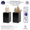 Marketing Holders Black Acrylic POP Display Box with One Open Side Versatile Vertical Column Plinth 12" x 12" x 24" Merchandise Retail Product Riser Plinth No Assembly view 2