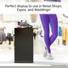 Marketing Holders Black Acrylic POP Display Box with One Open Side Versatile Vertical Column Plinth 12" x 12" x 24" Merchandise Retail Product Riser Plinth No Assembly view 3