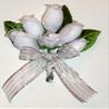 Italian Wire and Organza Jordan Almonds Holders White with Silver Wire - Bag of 144 view 4