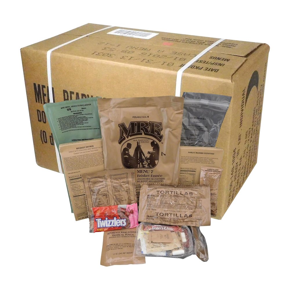 Ammo Can Man MREs (Meals Ready-to-Eat) Box A, Genuine U.S. Military Surplus, Menus 1-12 by Rothco