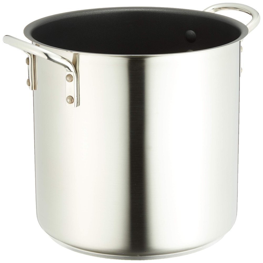 Endo Shoji AZV7803 Murano Induction Teflon Select Small Torso Pot, 9.4 inches (24 cm), Induction Compatible, 18-8 Stainless Steel, Inner Teflon Treatment
