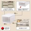 Tenma Simple Storage Case, Clothes Case, Storage Plenty of Storage, White, Width 15.7 x Depth 21.7 x Height 11.8 inches (40 x 55 x 30 cm), 55L view 2