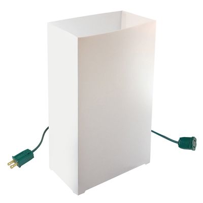LumaBase Electric Luminaria Kit - White, Set of 10