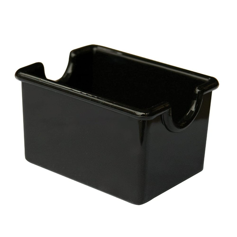 G.E.T. SC-66-BK Melamine Sugar Caddy Holder for Sweetener Packets, 20 Packet, 3.5" x 2.5", Black (Set of 12)