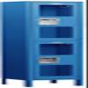 Salsbury Industries Assembled 2-Tier See-Through Metal Locker with One Wide Storage Unit, 6-Feet High by 15-Inch Deep, Blue view 1