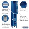 Salsbury Industries Assembled 2-Tier See-Through Metal Locker with One Wide Storage Unit, 6-Feet High by 15-Inch Deep, Blue view 2