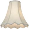 Creme Medium Scallop Bell Lamp Shade 5" Top x 12" Bottom x 10" Slant x 9.5 High (Spider) Replacement with Harp and Finial - Springcrest view 3