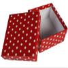 OOTB Red Gift Boxes with White dot, Set of 8, Paper, 22.5 x 22.5 x 8 view 3