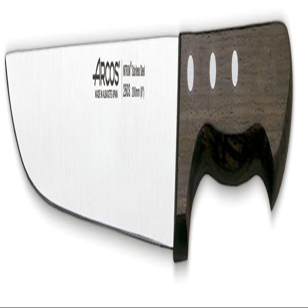 Arcos Butcher Knife 8 Inch Nitrum Stainless Steel and 200 mm blade. Professional Cooking Knife For Cutting Meat, Fish and Vegetables. Ergonomic Polyoxymethylene Handle. Series 2900. Color Brown.