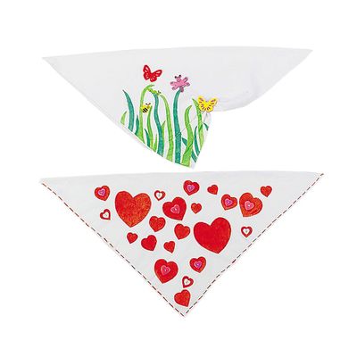 Do It Yourself White Bandana -48Pc - Crafts for Kids and Fun Home Activities