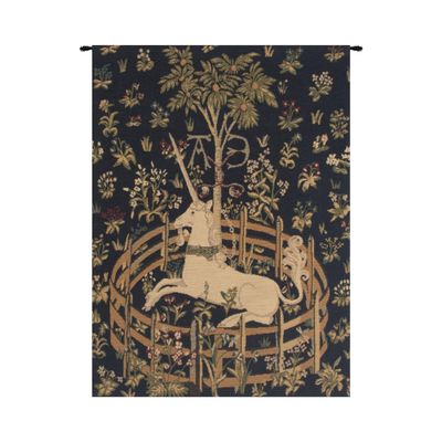 Charlotte Home Furnishings Inc European Belgian Boho Tapestry Wall Hanging 18 x 23 Unicorn in Captivity V | Cotton Wool Poly Blend for Home and Woven Tapestry Wall Decor