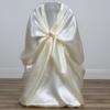 50 Universal Satin Self Tie Wedding CHAIR COVER - 8 Colors! view 2