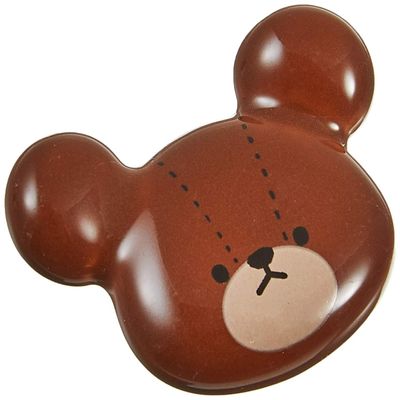 Bear School 780542 Jackie Face Chopsticks Rest, Brown