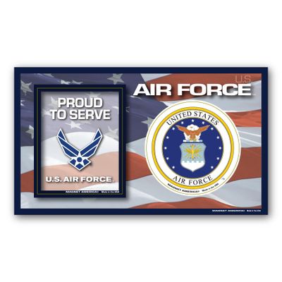 Air Force Photo Frame Magnet by Magnet America is 5.25" x 9" Made for Refrigerators Or Any Magnetic Receptive Materials