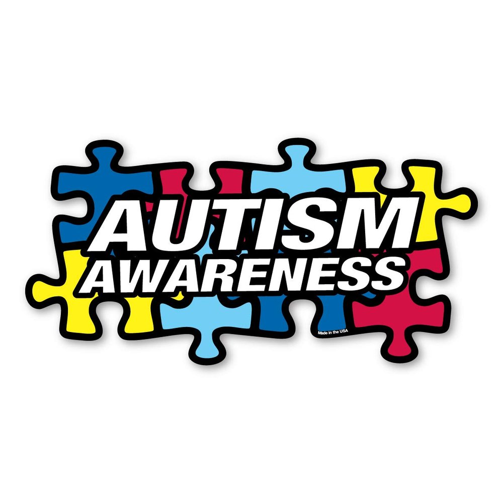 Autism Awareness Puzzle Piece Inside Static Cling by Magnet America is 3.25" x 6.5" Made for Windows