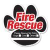 Animal Fire Rescue Paw Inside Static Cling by Magnet America is 5.125" x 4.875" Made for Windows view 2