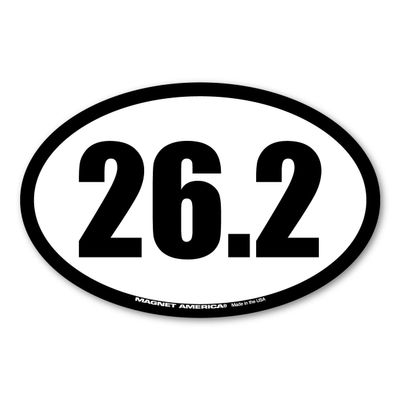 26.2 Marathon Oval Magnet by Magnet America Is 4.25" x 6.5" Made for Vehicles and Refrigerators