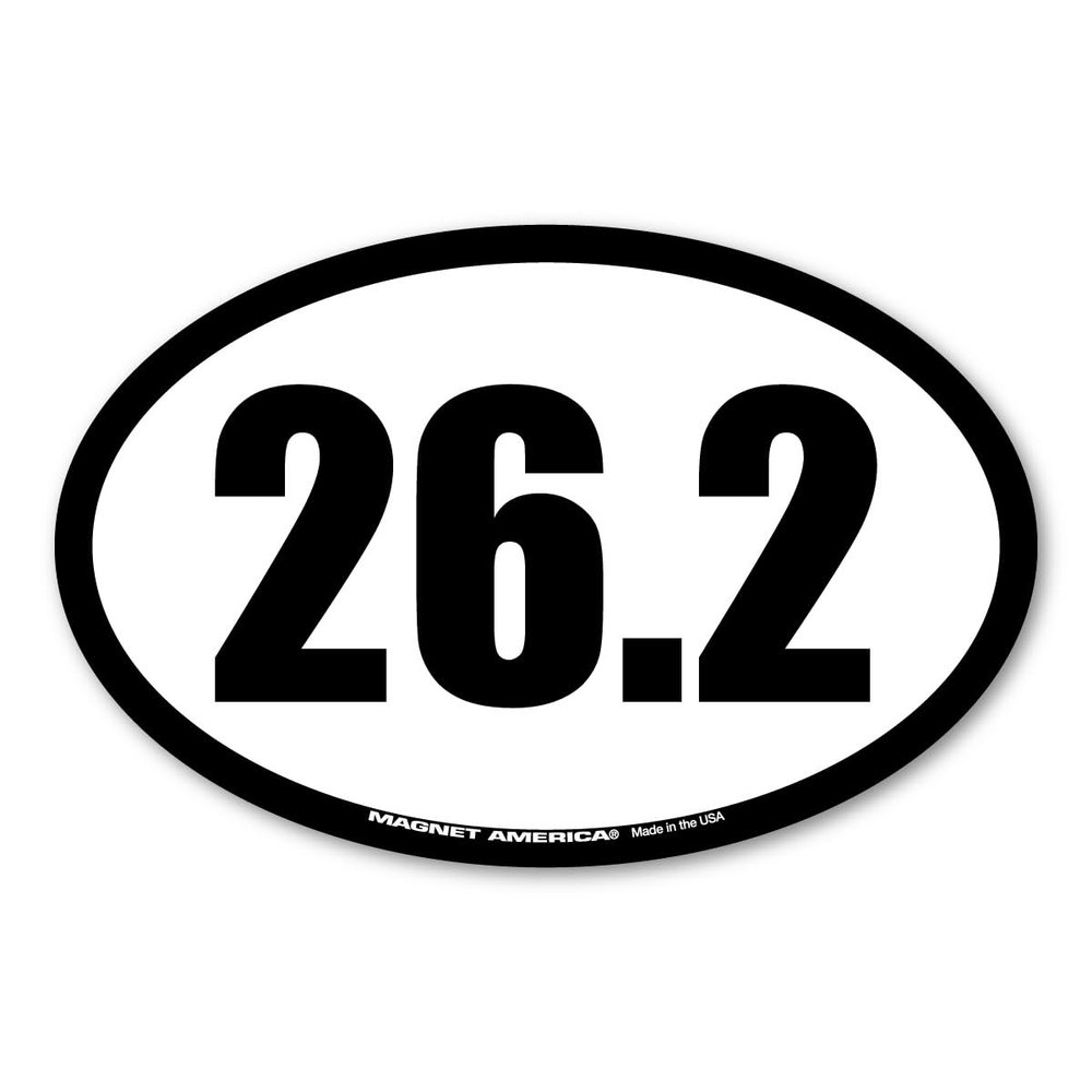 26.2 Marathon Oval Magnet by Magnet America Is 4.25" x 6.5" Made for Vehicles and Refrigerators