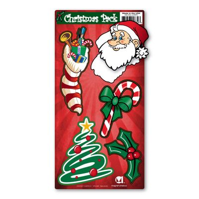 Christmas Sticker Pack by Magnet America is 11.5" x 5.75" Made for Vehicles, Laptops, and Refrigerators