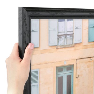 ArtToFrames 15x34 inch Black Stain on Solid Red Oak Wood Picture Frame, 2WOM0066-59504-YBLK-15x34