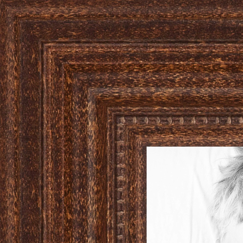 ArtToFrames 6x17 inch Walnut stain Wood Picture Frame, 2WOM0066-81375-YWAL-6x17