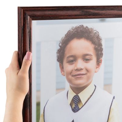 ArtToFrames 8x16 inch Cherry stain on Solid Red Oak Wood Picture Frame, 2WOM0066-59504-YCHY-8x16