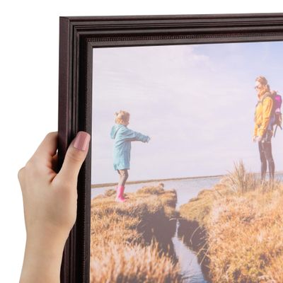 ArtToFrames 7x15 inch Dark Cherry Stain Wood Picture Frame, 2WOM0066-81375-YCHY-7x15