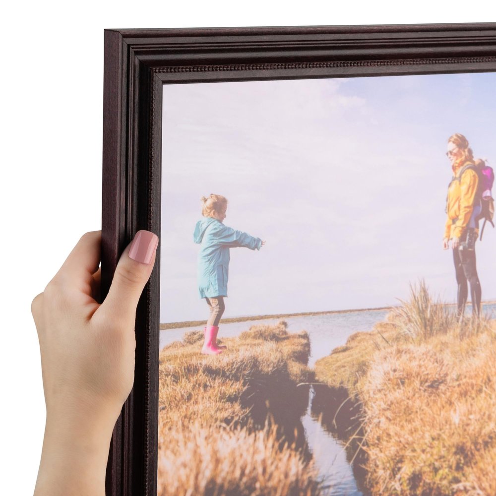 ArtToFrames 7x15 inch Dark Cherry Stain Wood Picture Frame, 2WOM0066-81375-YCHY-7x15