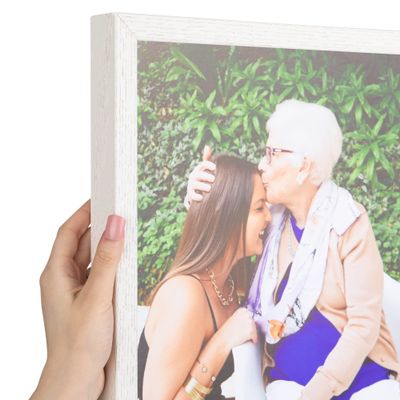 ArtToFrames 13x14 inch White Stain on Red Oak Wood Picture Frame, 2WOM0066-81784-YWHT-13x14