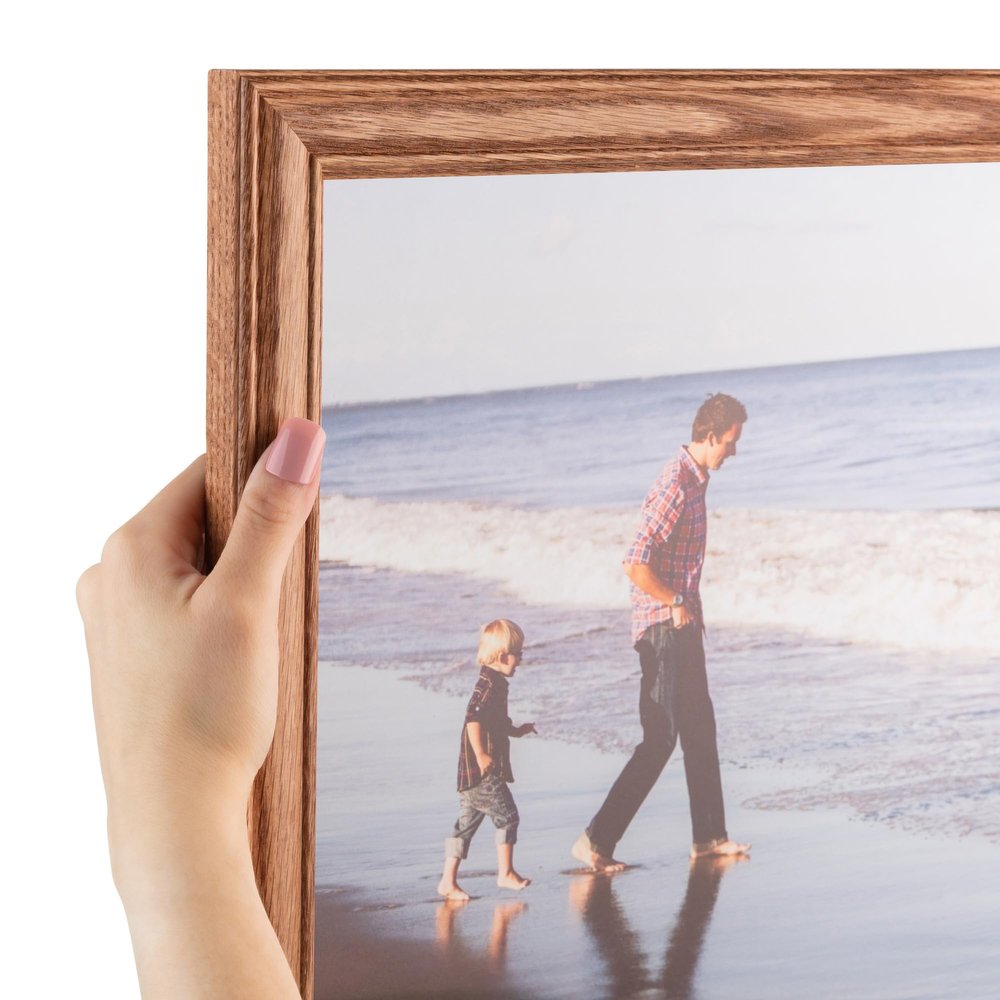 ArtToFrames 8x16 Inch Brown Picture Frame, This 1.25 Inch Custom Poster Frame is Honey | Comes with Regular Glass and Corrugated Backing