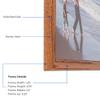 ArtToFrames 8x16 Inch Brown Picture Frame, This 1.25 Inch Custom Poster Frame is Honey | Comes with Regular Glass and Corrugated Backing view 4